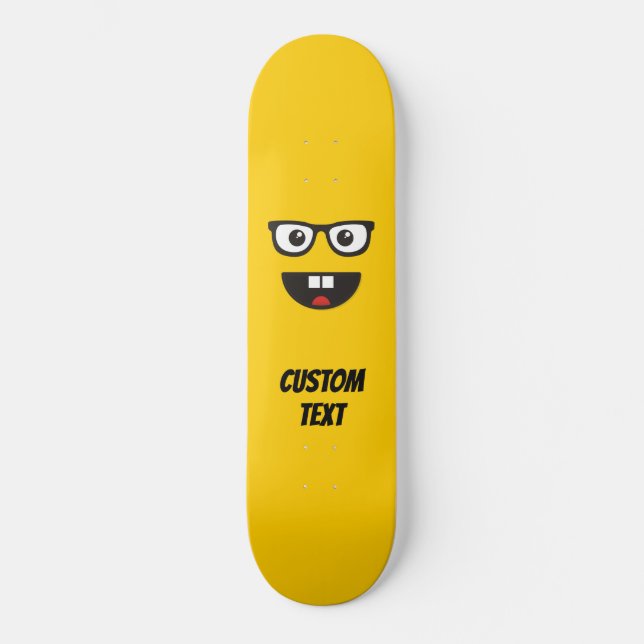 Skateboard Cara de friki (Anverso)
