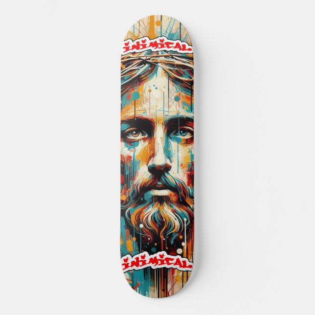 Skateboard Cara hostil de Cristo (Anverso)