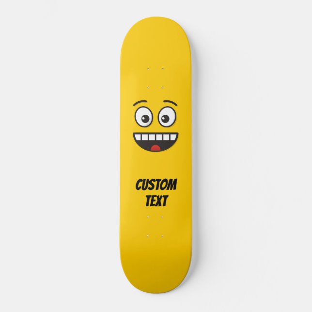 Skateboard Cara sonriente con boca abierta (Anverso)
