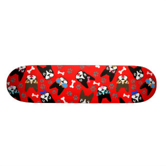 Skateboard Caras divertidas del bigote lindo de Boston