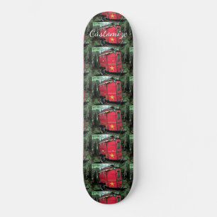 Skateboard Caravana minúscula gitana roja modificada para