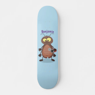 Skateboard Caricatura divertida de una cucaracha linda