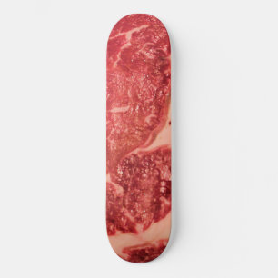 Skateboard Carne Cruda Roja Premium   Foto Macro de Bistec Ve