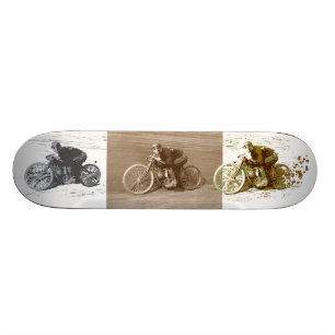 Skateboard Carreras de la motocicleta del vintage en el