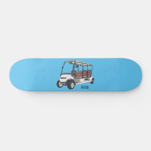 Skateboard Carro de golf / ilustracion personalizado de coche