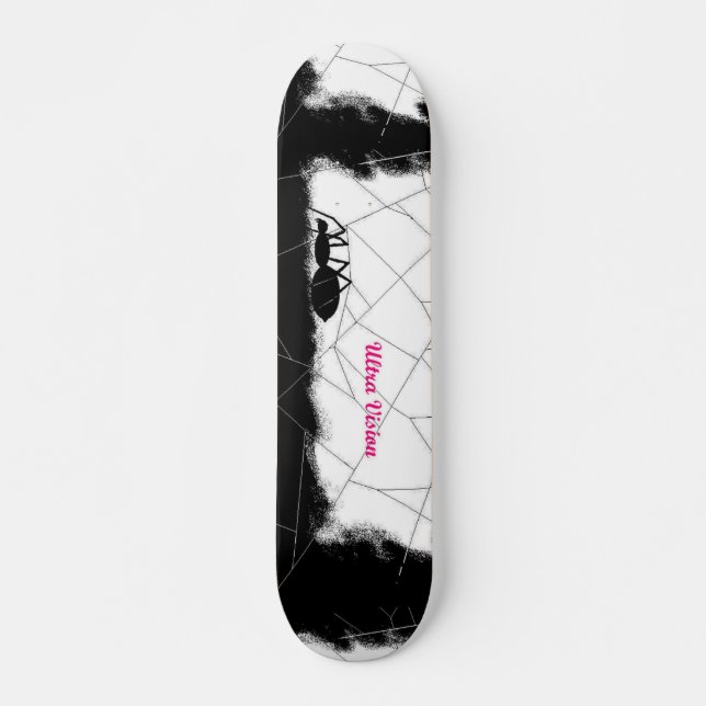 Skateboard Cartel de araña con logo. (Anverso )