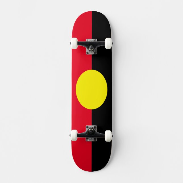 Skateboard Cartel de patinaje aborigen (Anverso)