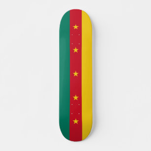 Skateboard Cartel de patinaje con bandera de Camerún