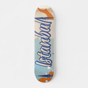 Skateboard Cartel de viaje vintage de la Mezquita Aya Sophia 