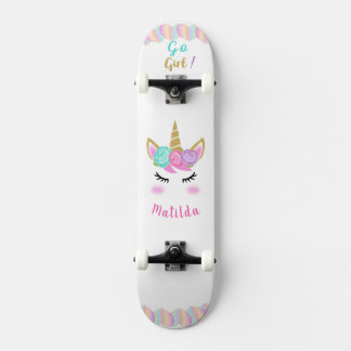 Skateboard Cartón de esquí de Unicorn para Chica
