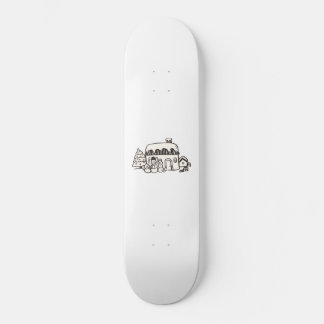 Skateboard Casa de navidades con muñeco de nieve