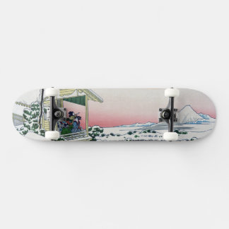 Skateboard Casa de té Koishikawa Vista Monte Fuji por Hokusai