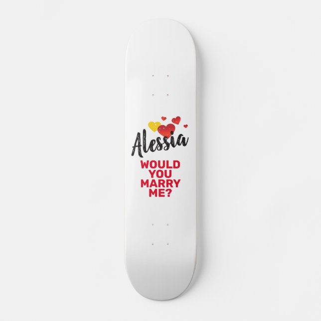 Skateboard Cásate conmigo (Anverso)