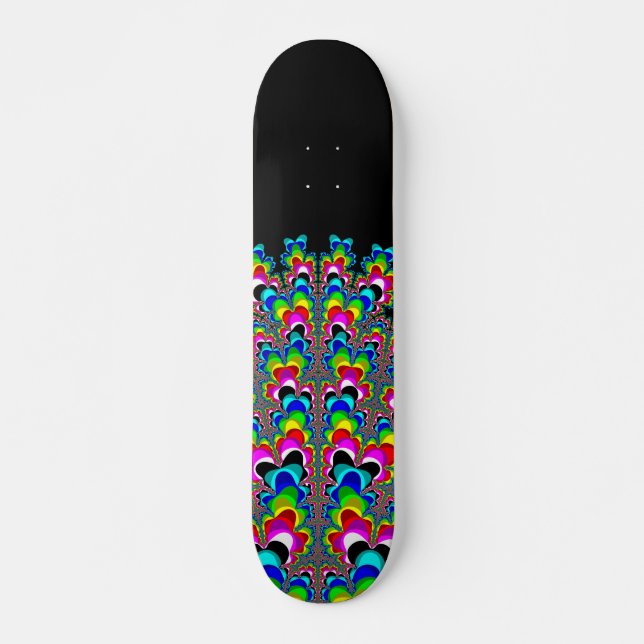 Skateboard Cascada arcoiris - Arte fractal (Anverso )