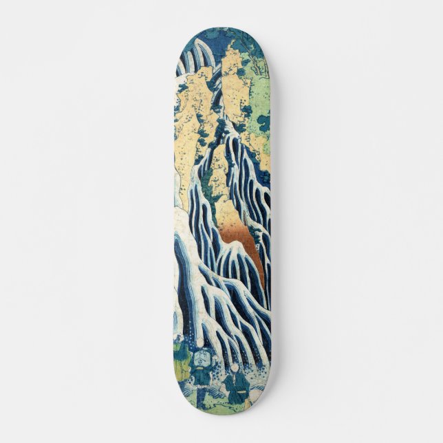Skateboard Cascada de Kirifuri en mt Kurokami Hokusai ukiyo-e (Anverso )