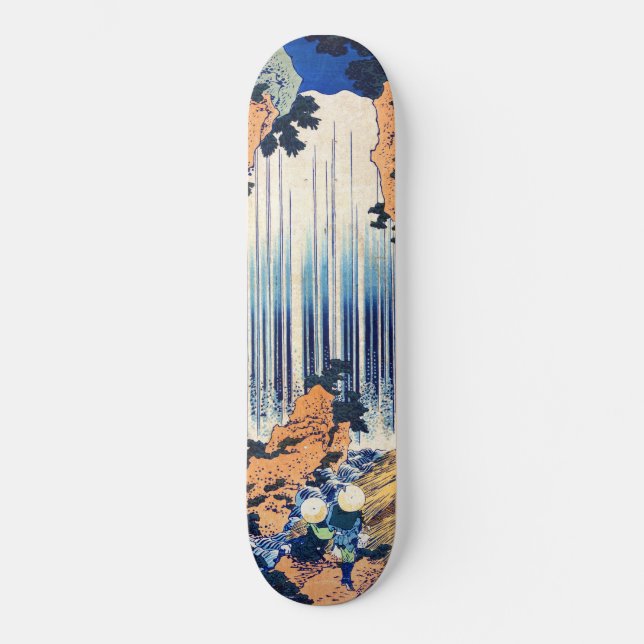 Skateboard Cascada Yoro en la provincia de Mino, Hokusai Kats (Anverso)