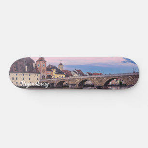 Skateboard Casco histórico de Regensburg, Alemania