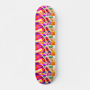 Skateboard Casilla de madera de latte de arte de cristal firm