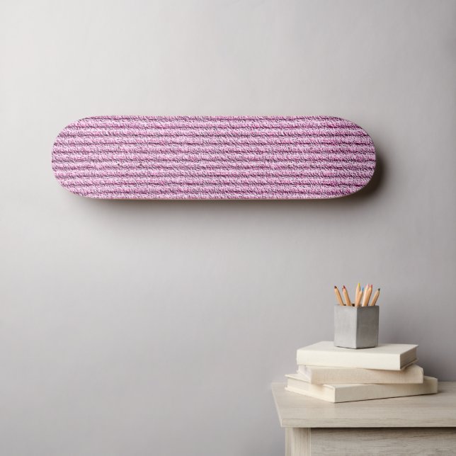 Skateboard Casual Pink Corduroy Stripe Pattern (Arte de pared (horz))