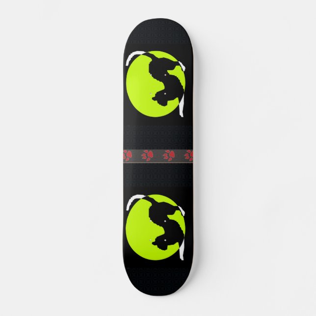 Skateboard Cat Silhouette (Anverso)