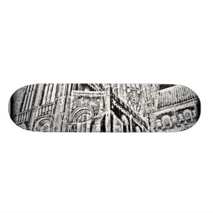 Skateboard Catedral gótica: Negro