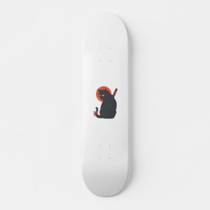 Skateboard Cats as Warrior Samurai - Choose background color