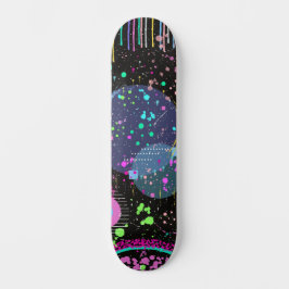 Skateboard Celebraciones Celestiales: Arte Abstracto Maximali