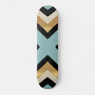 Skateboard Cepillo de la menta dorada negra rompe triángulos