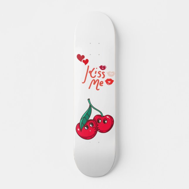 Skateboard Cerezas divertidas en el amor (Anverso )