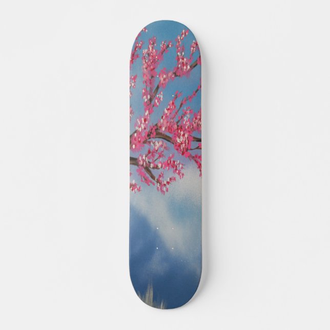 Skateboard Cerezo en flor (Anverso )