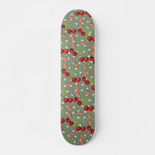 Skateboard Cerezo y estrellas de época