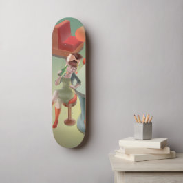 Skateboard Cerveza para beber gato en el tablero de patinaje