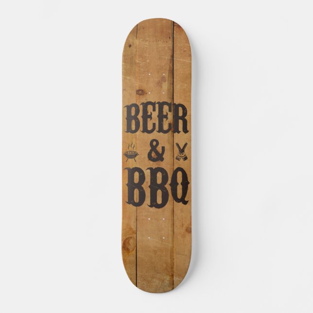 Skateboard Cerveza y Bbq (Anverso)