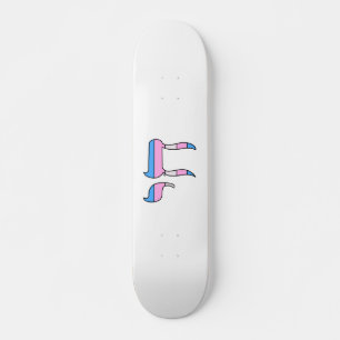 Skateboard Chai de la bandera del orgullo trans