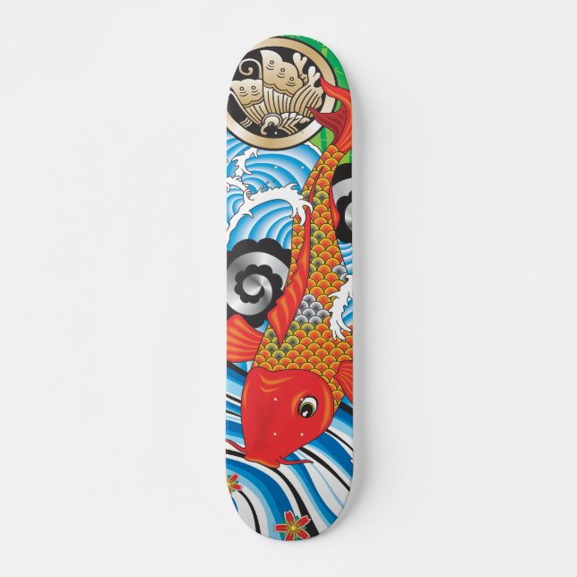 Skateboard Chapoteo del patín de Koi (Anverso )