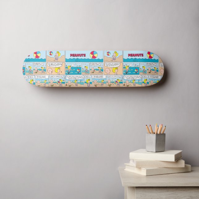 Skateboard Charlie Brown Y Sally En La Playa (Arte de pared (horz))