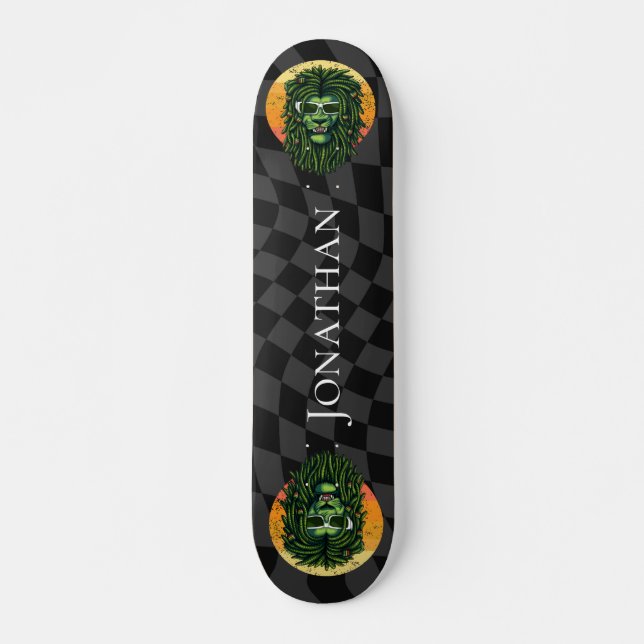 Skateboard Checkerboard Hippy Lion King (Anverso )