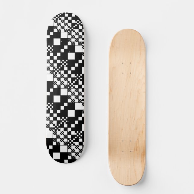 Skateboard Checks, Checks - Blanco y negro (Anverso)