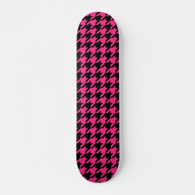 Skateboard Cheque de Houndstap negro rosa (Anverso )