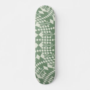 Skateboard Cheques retorcidos en verde