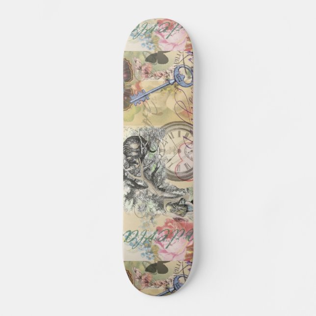 Skateboard Cheshire Cat Alice Wonderland Classic (Anverso)