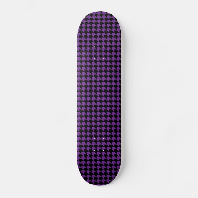 Skateboard Chevron Checks uva y negro (Anverso)