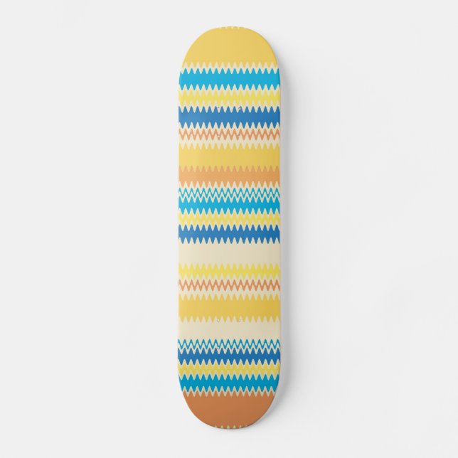 Skateboard Chevron Colorful Zigzag Stripe Decorativo (Anverso)