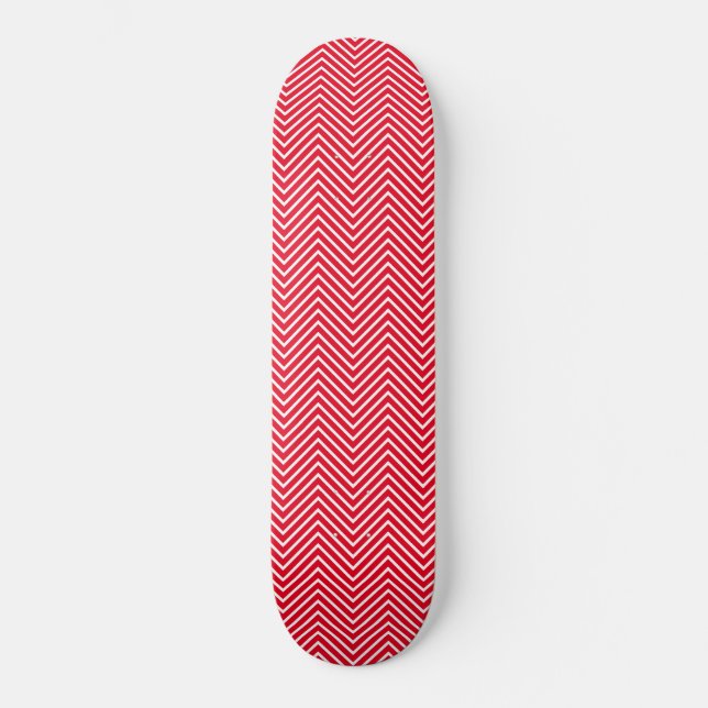 Skateboard Chevron Rojo Skinny (Anverso)