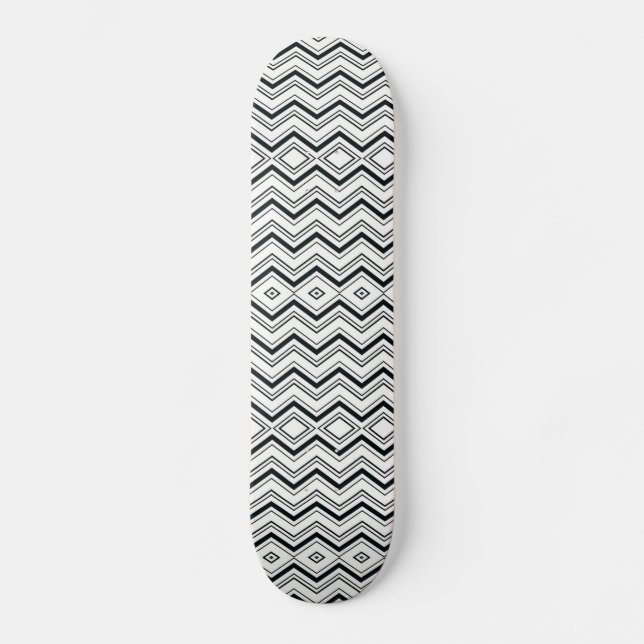 Skateboard Chevron y Diamantes (Anverso)
