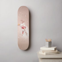 Chica abrazando a perro en los renos