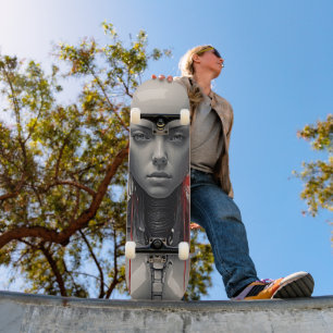Skateboard Chica Androide Paranoico Futurista