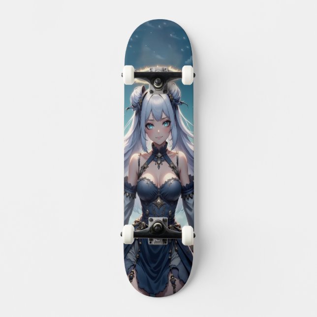 Skateboard Chica Anime Ángel Celestial Etéreo (Anverso)