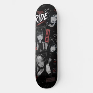 Skateboard Chica Anime Japonesa Emo Gótica Sk