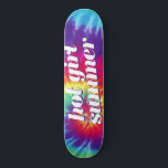 Skateboard Chica caliente Skyboard Rosa Blue Tie Dye<br><div class="desc">Celebra tu verano caliente chica con este increíble tablero de patines. ¡Envíame un correo electrónico a christie@christiekelly.com para obtener ayuda sobre los artículos del personalizado! ¡Hágalo astuto,  gente!</div>